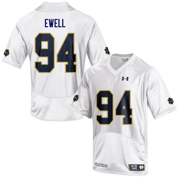 Men #94 Darnell Ewell Notre Dame Fighting Irish College Football Jerseys Sale-White
